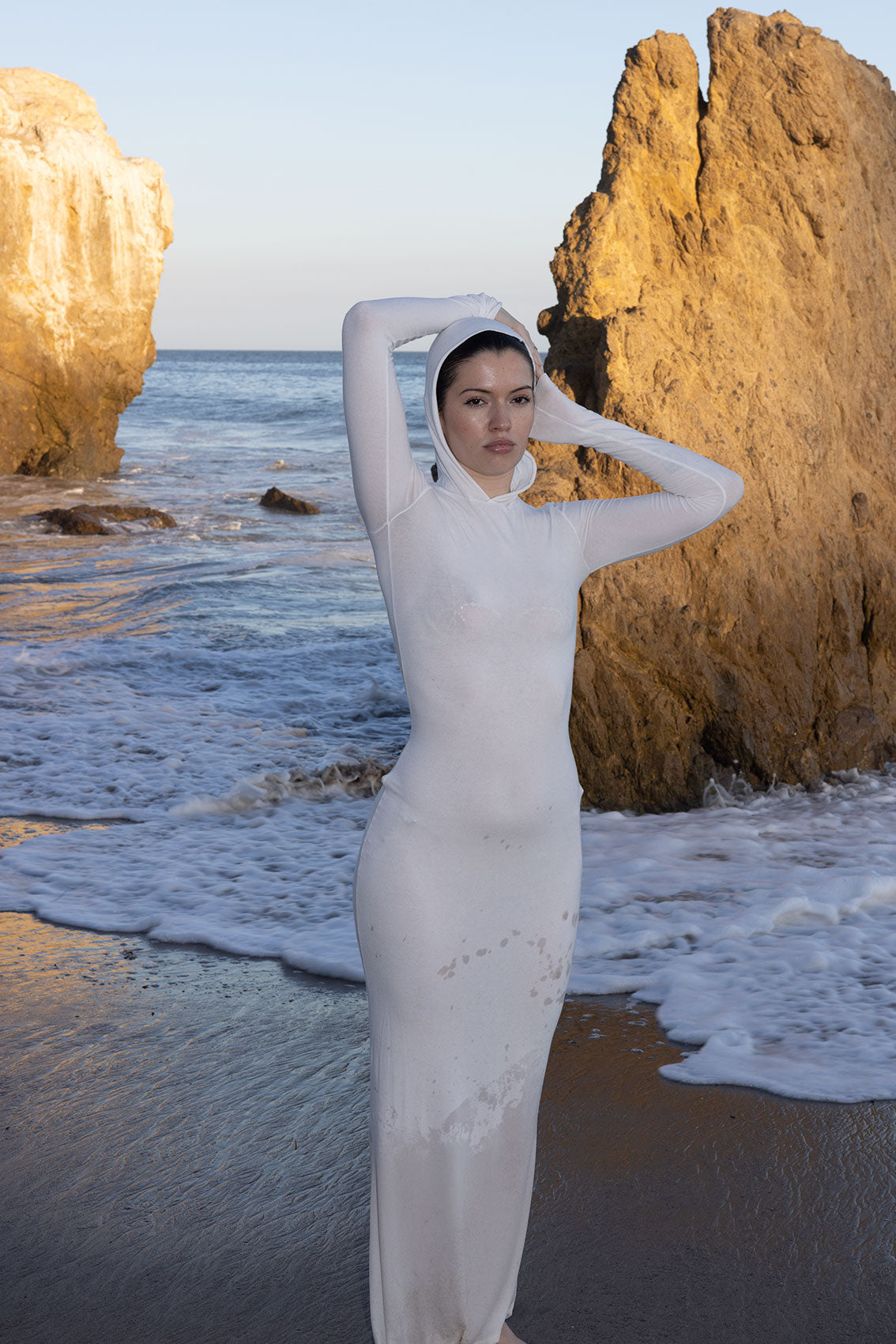 Cotton Hooded Dress